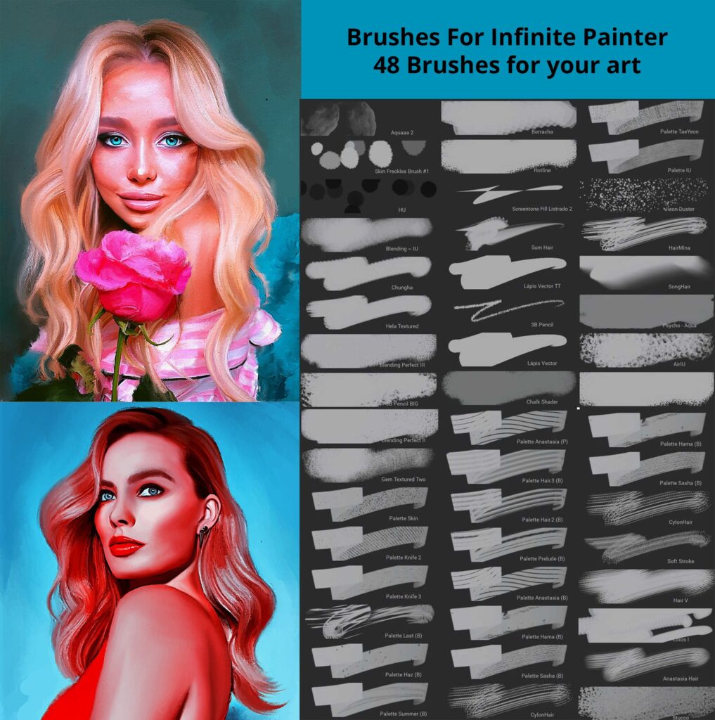 48 Free Brushes for Infinite Painter