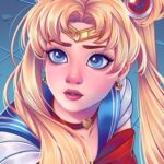 Sailormoon - Retrato de personajes femeninos con Procreate