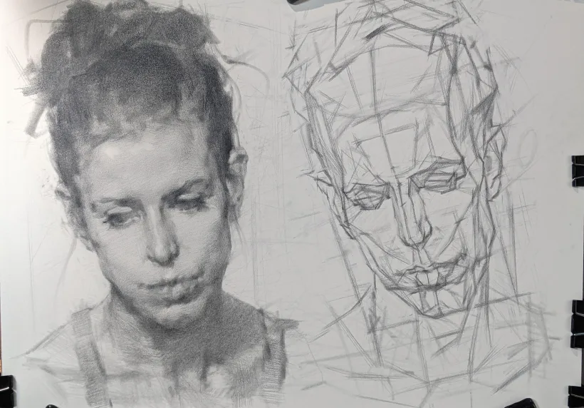 Graphite Drawing Techniques for Planar Portraiture 