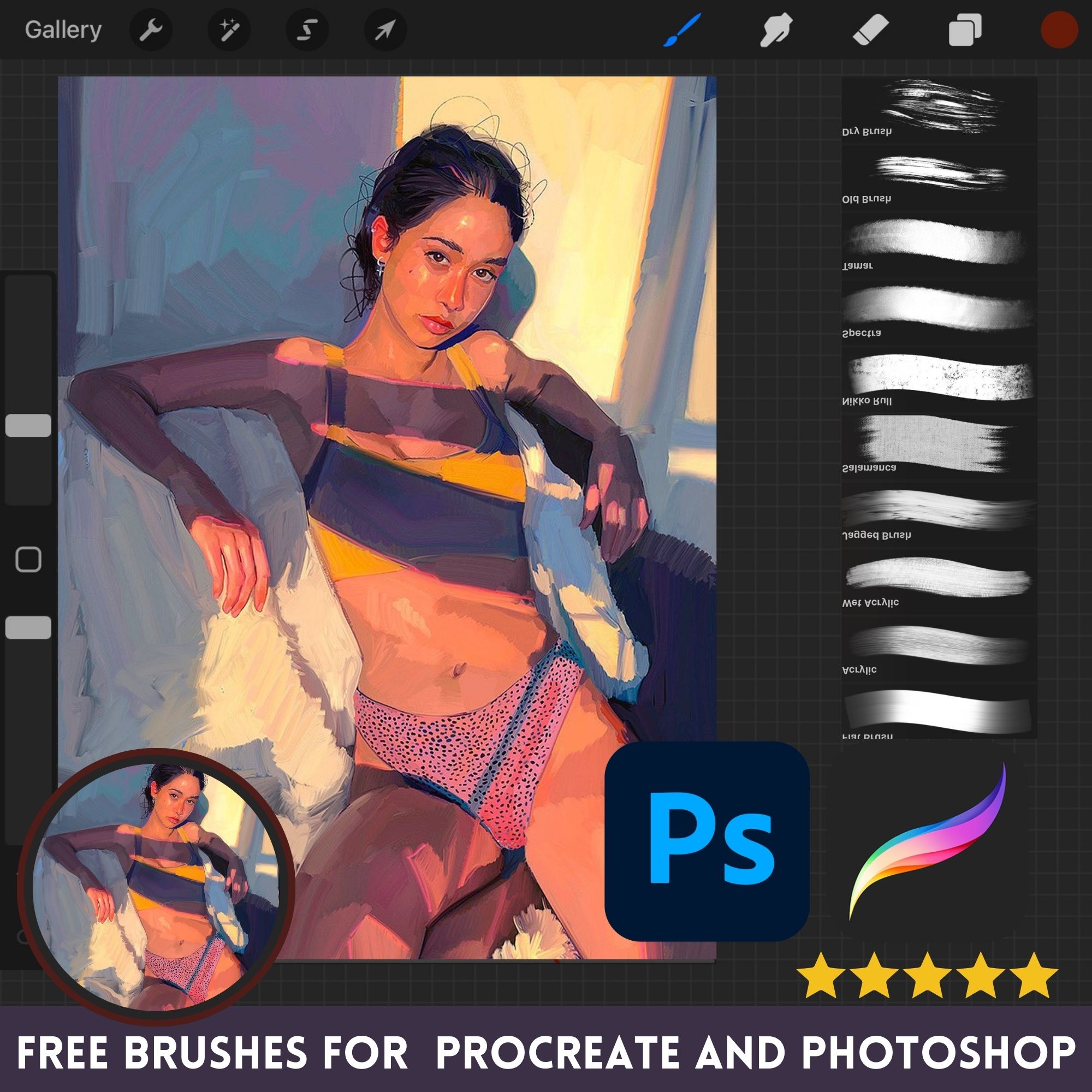 Free Brushes For Procreate and Photoshop