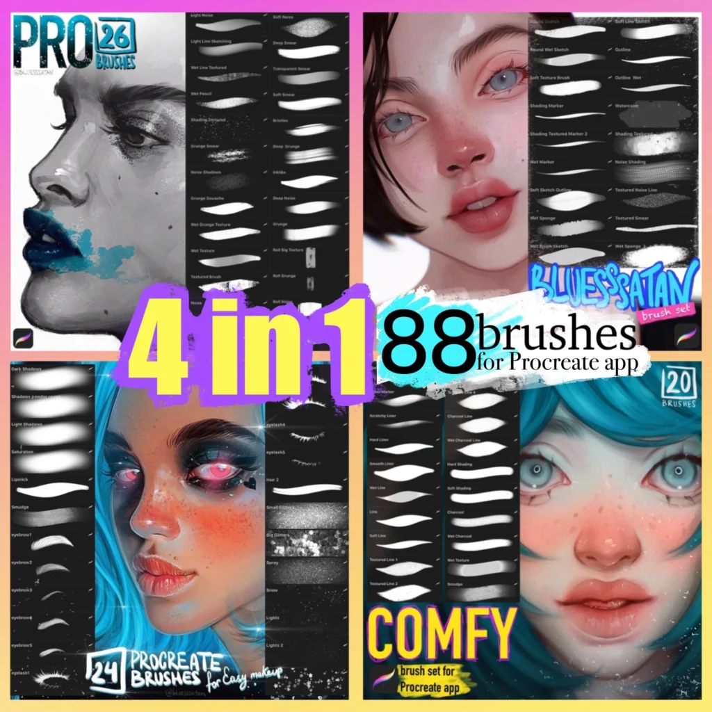 88 brushes for Procreate app