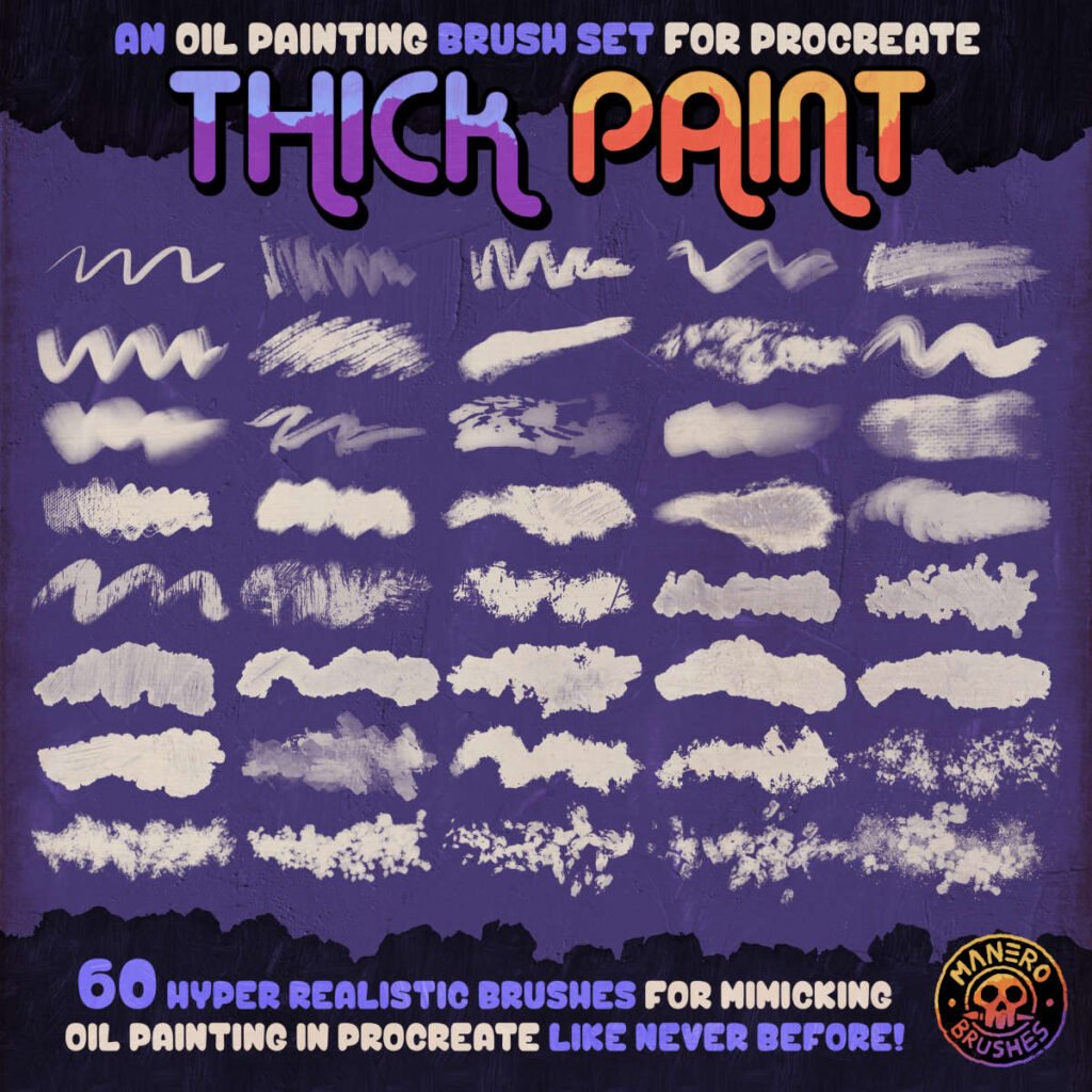 Thick Paint: An Oil Painting Brush Set for Procreate