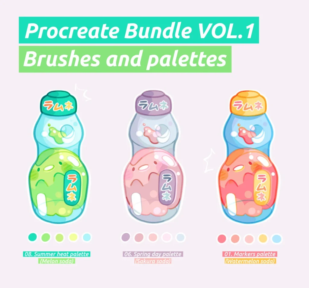 Procreate Bundle VOL.1 | Basic Palettes & Brushes