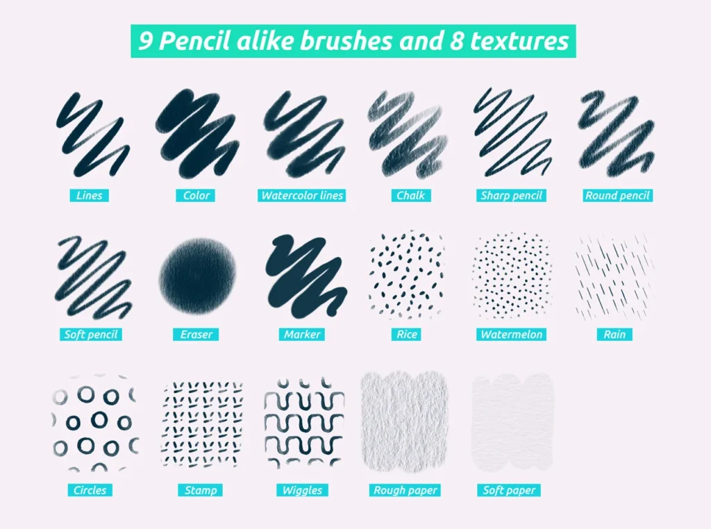 Procreate Bundle VOL.1 | Basic Palettes & Brushes