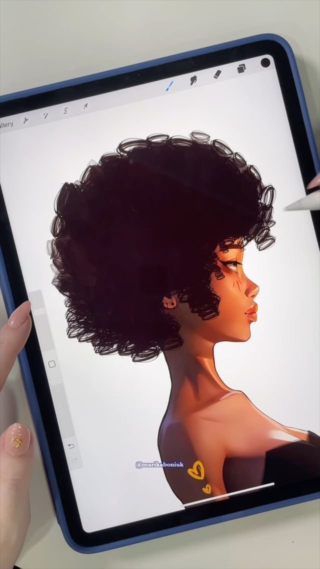 Top Procreate-Porträtpinsel für abstrakte Kunst von Marika Boniuk