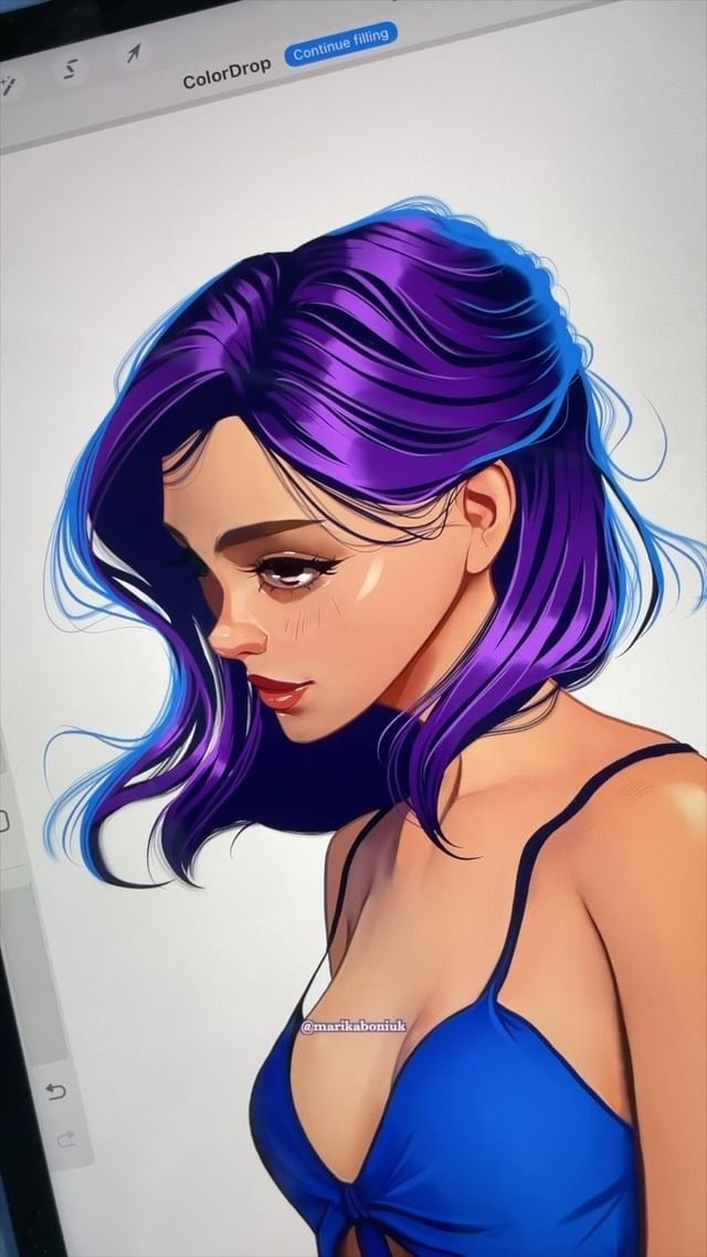 Los mejores pinceles de retrato para sombreado en Procreate por Marika Boniuk