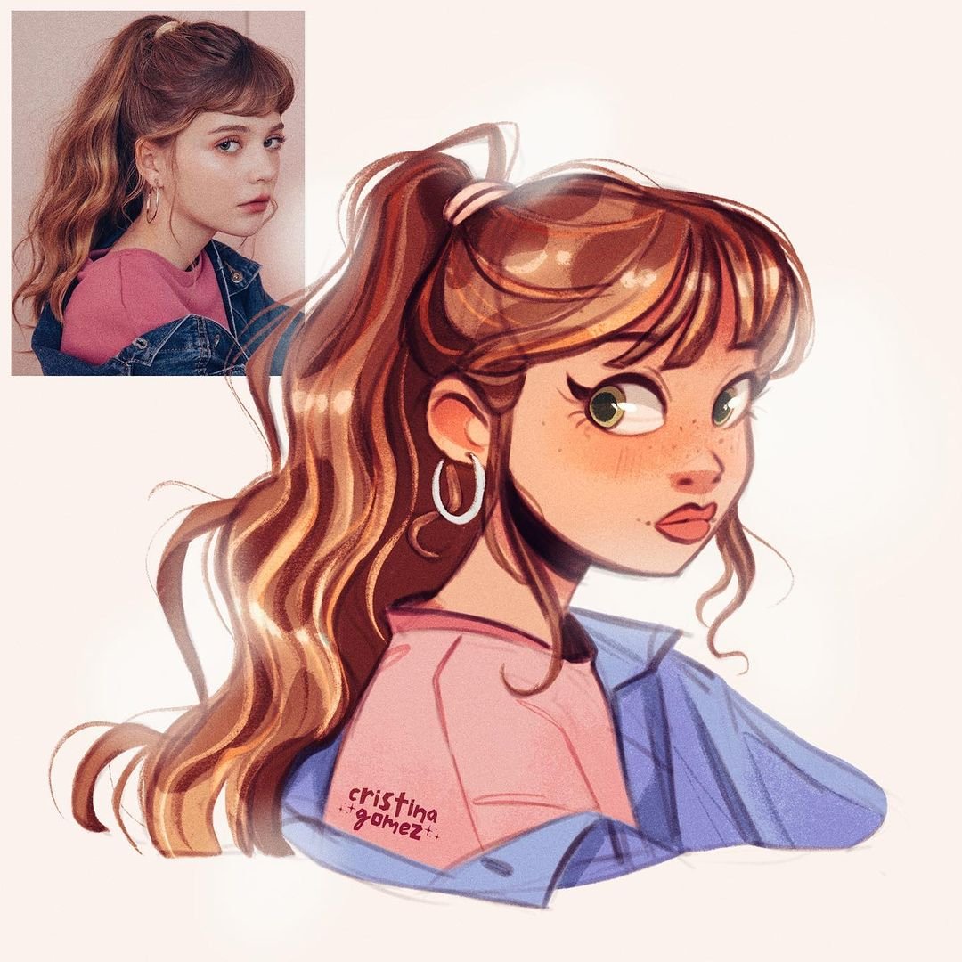 Cristina Gómez Review: Cartoon-Style Character Portraits with Procreate