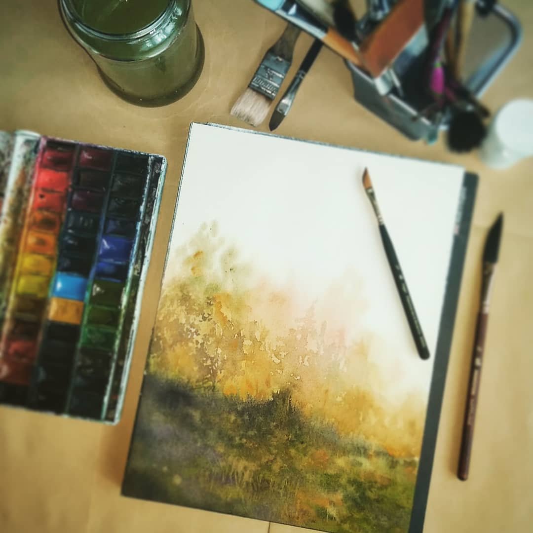 Watercolor Landscapes: Techniques for Vibrant Light and Color by Katarzyna Kmiecik on Domestika