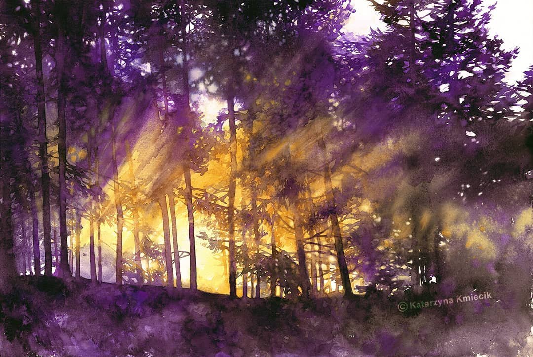 Paint Stunning Watercolor Landscapes: Light and Reflection by Katarzyna Kmiecik on Domestika