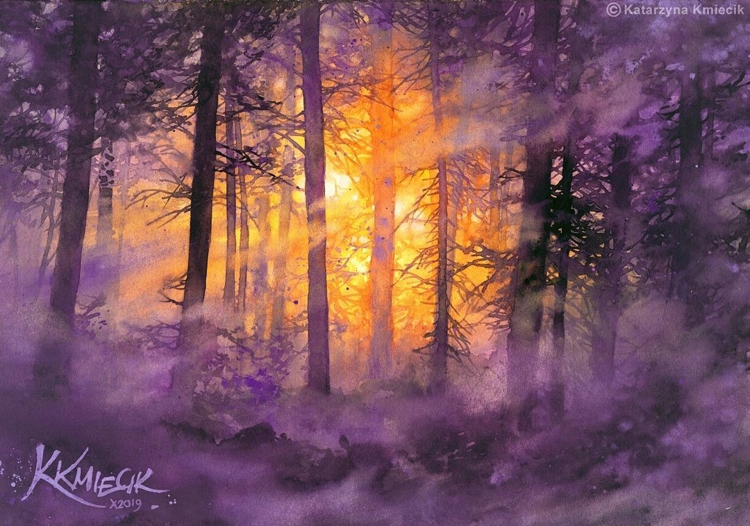 Mastering Watercolor Landscapes: Light and Depth by Katarzyna Kmiecik on Domestika