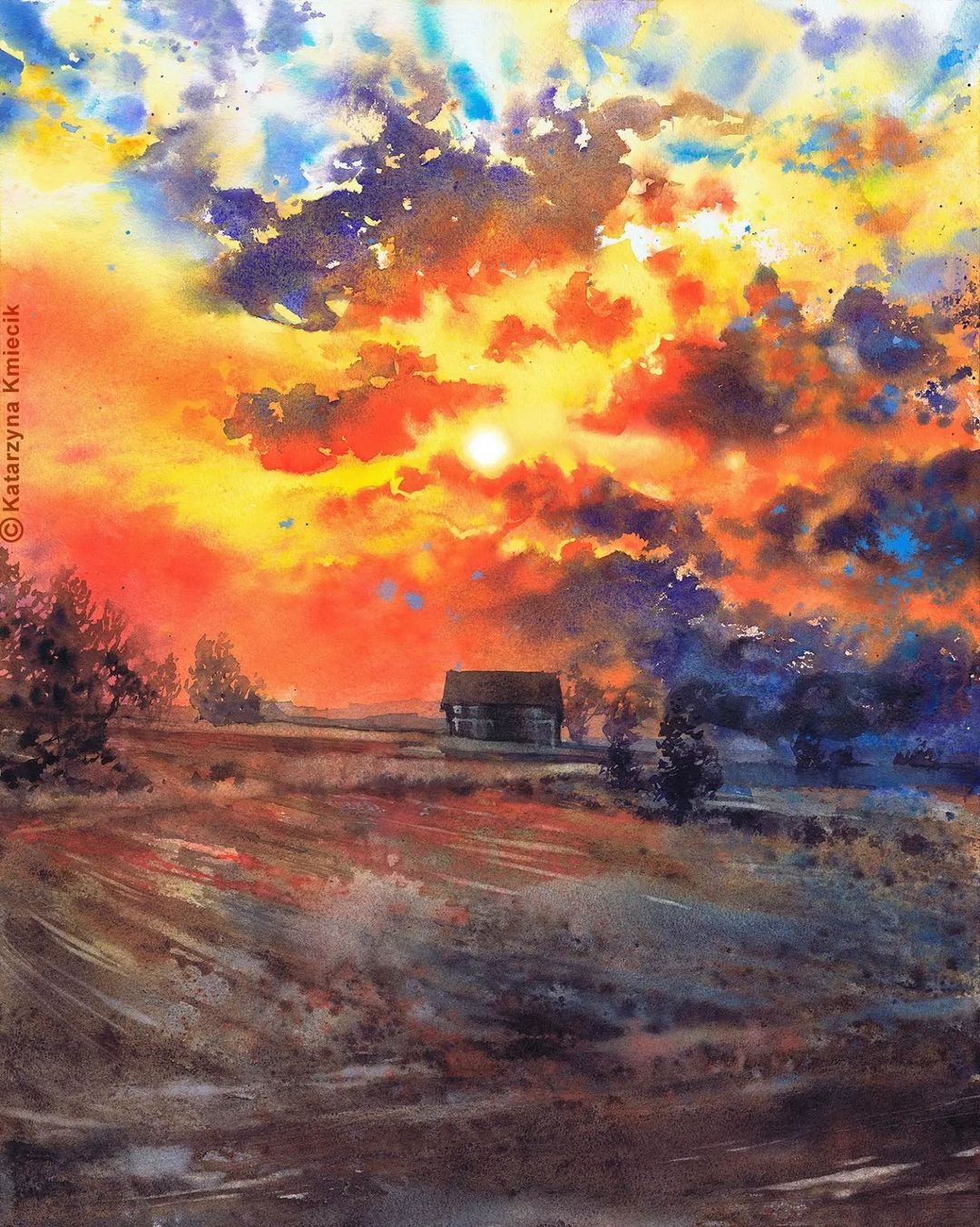 Watercolor Landscape Techniques: Light, Color, and Depth by Katarzyna Kmiecik on Domestika