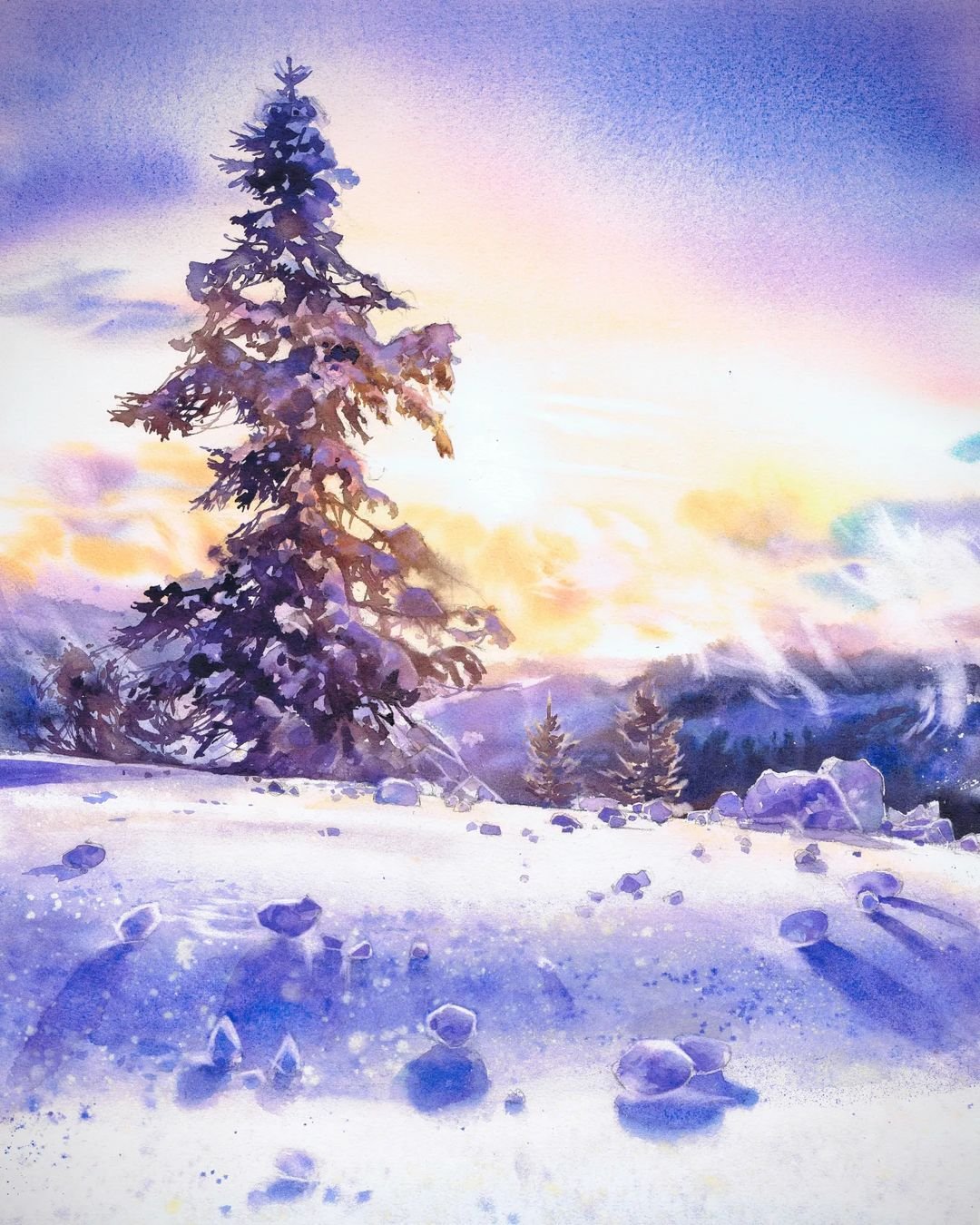 Watercolor Landscapes: Techniques for Vibrant Light and Color by Katarzyna Kmiecik on Domestika