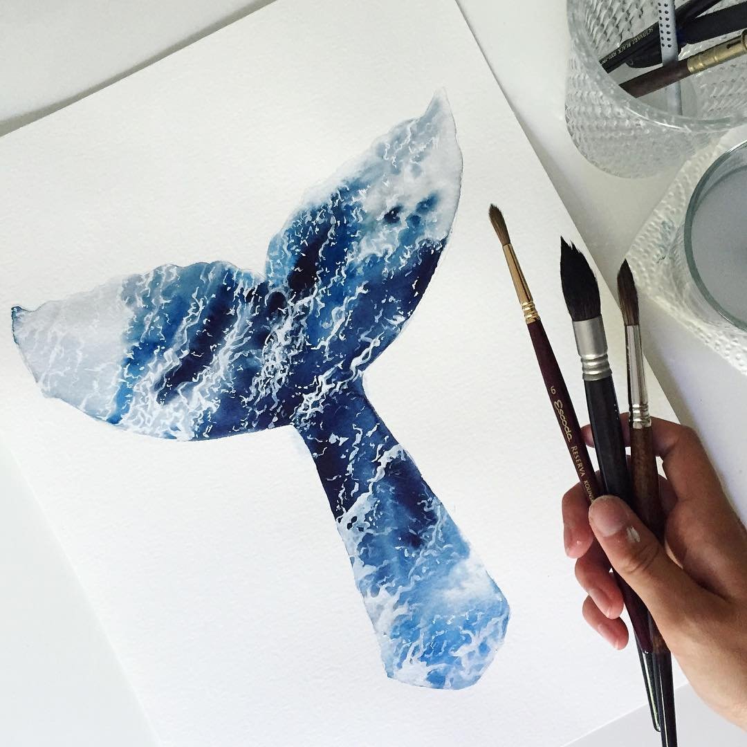 Jessica Janik: Double Exposure in Aquarell lernen