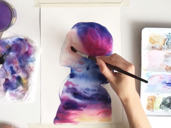 Landschaften in Aquarell: Double Exposure mit Jessica Janik