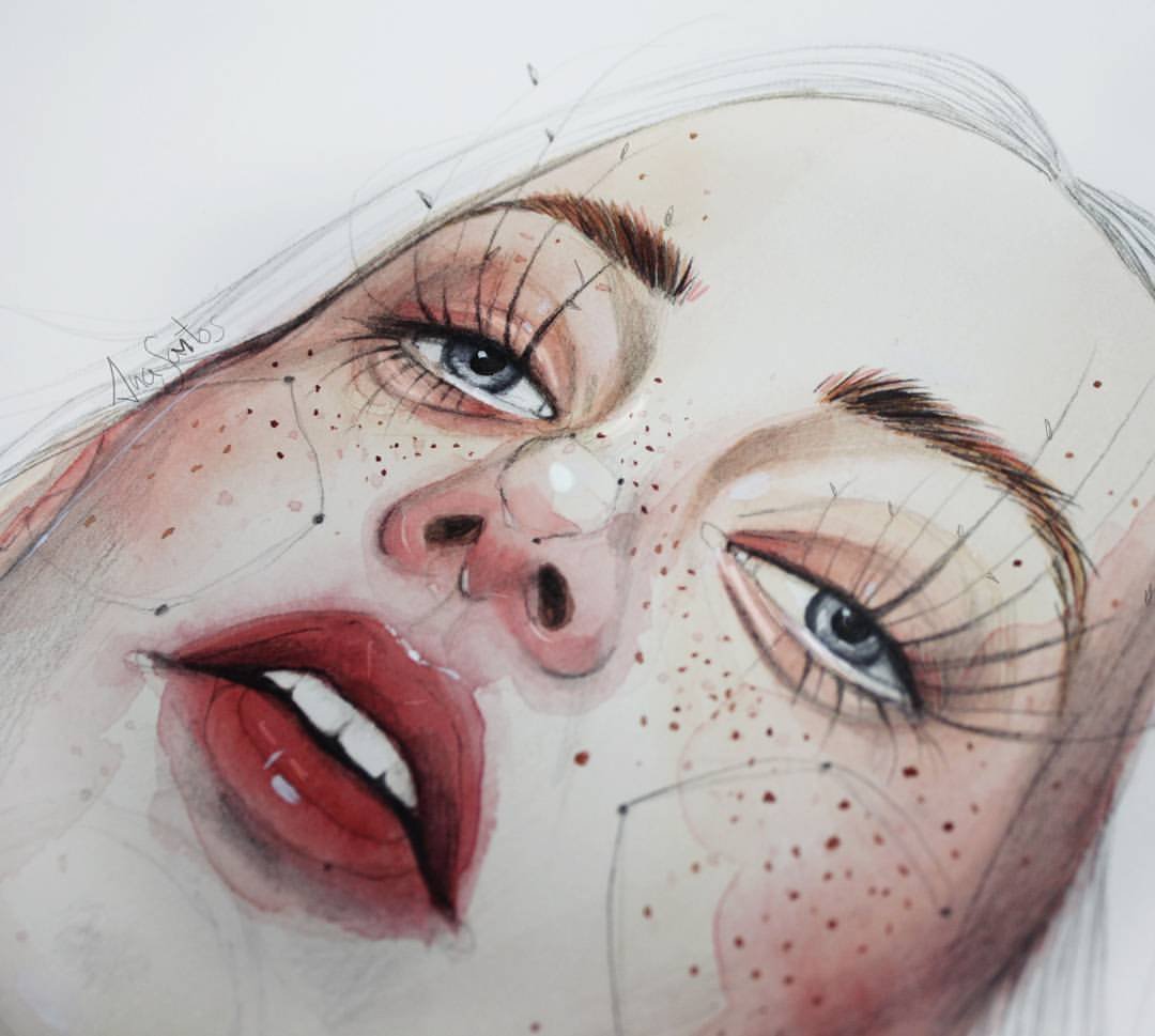 From Basic to Expert: Watercolor Illustrated Portraits by Ana Santos