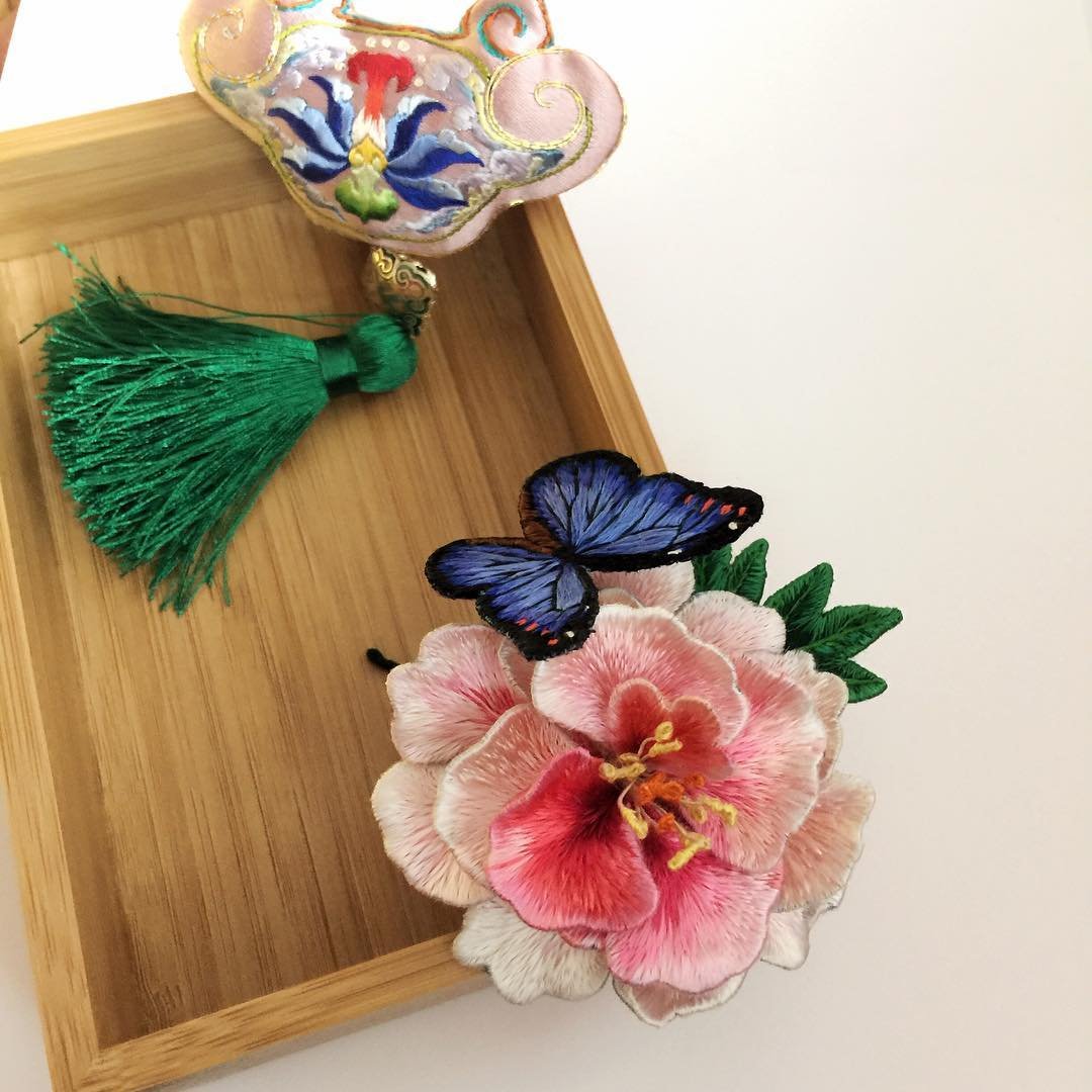 Shan Xu's Stumpwork Embroidery for 3D Ornaments: Detailed Review