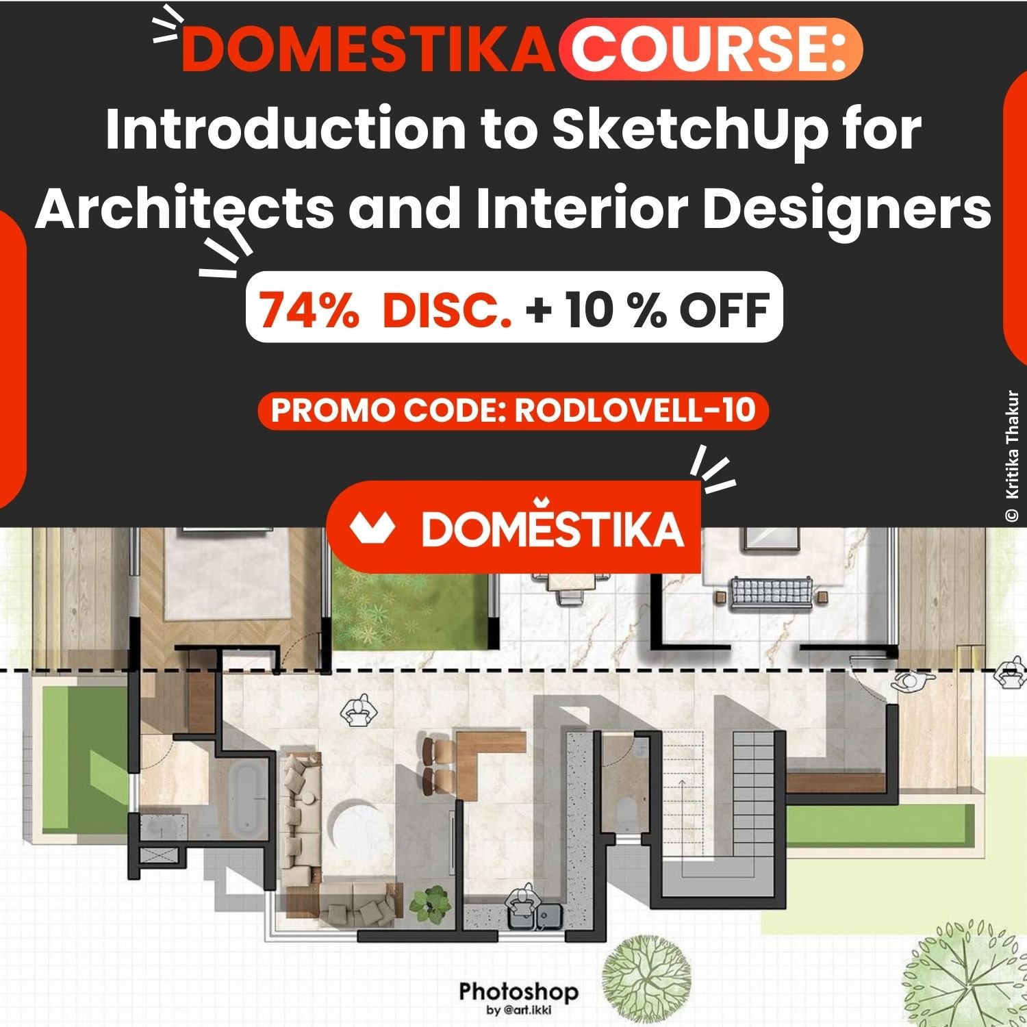 Domestika Insights: Kritika Thakur's SketchUp Training